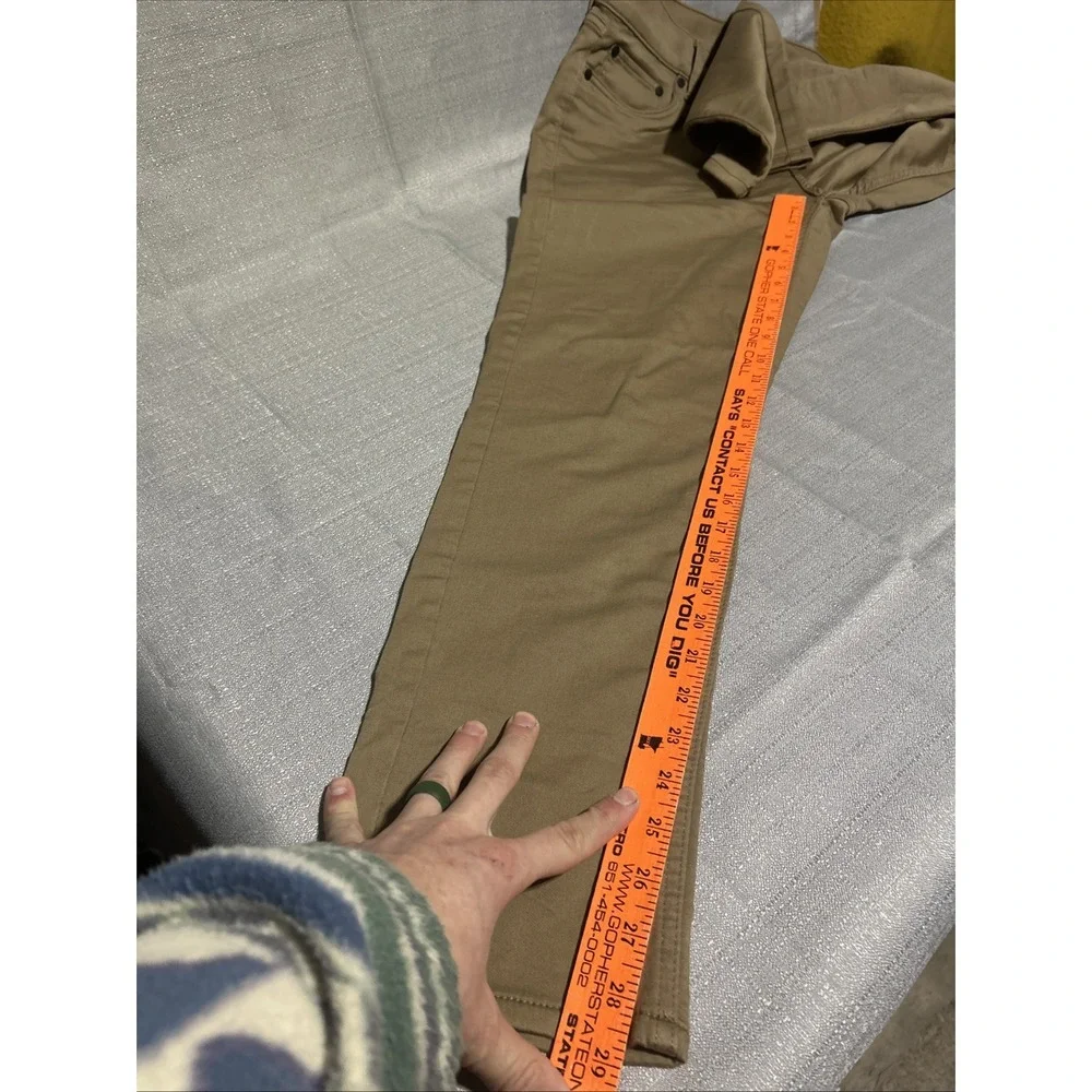 Banana Republic Men's 5 Pocket Pant Stretch‎ Cotton Slim Straight Fit TAN 30x30